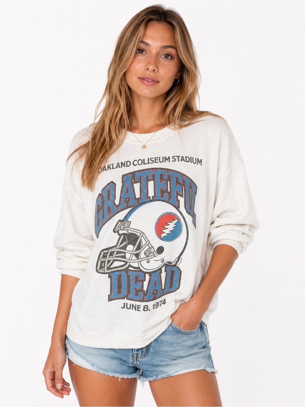 Junk Food Clothing Grateful Dead Oakland Coliseum 1974 Sweatshirt Oversized